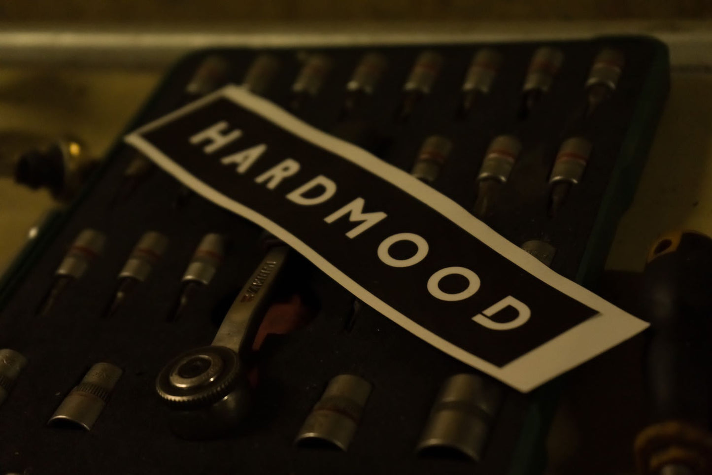 H A R D M O O D Sticker Black & White